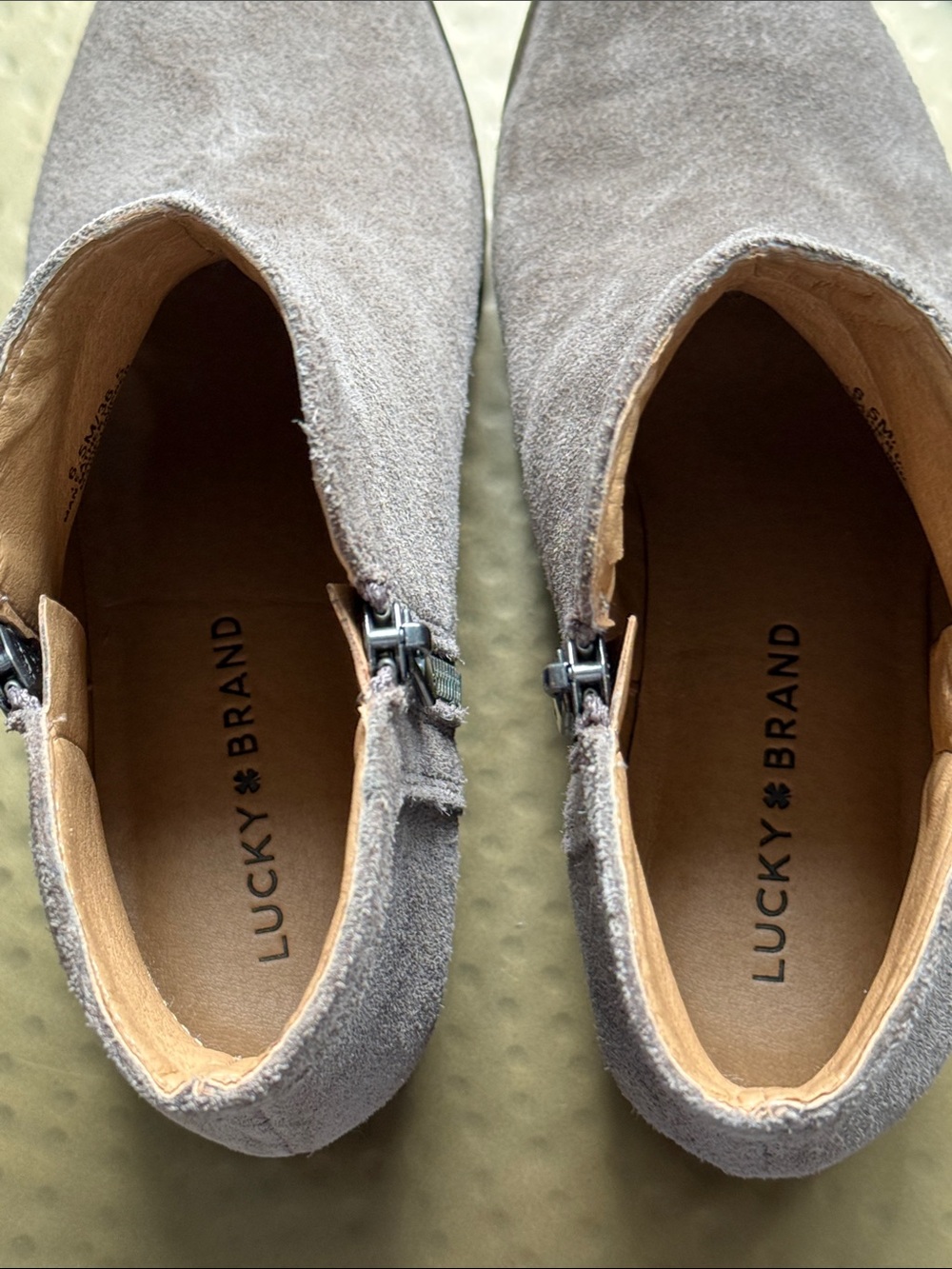 Lucky Brand Breah Suede Zip Ankle Boots - Picture 8 of 14